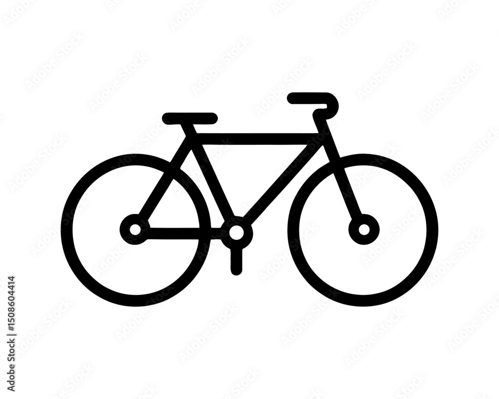 Bicycle Outline Logo For Sporty Brand Identity Bicycle Outline Logo For Sporty Brand Identity