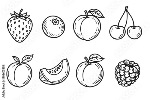 Fruit Sketch Icons