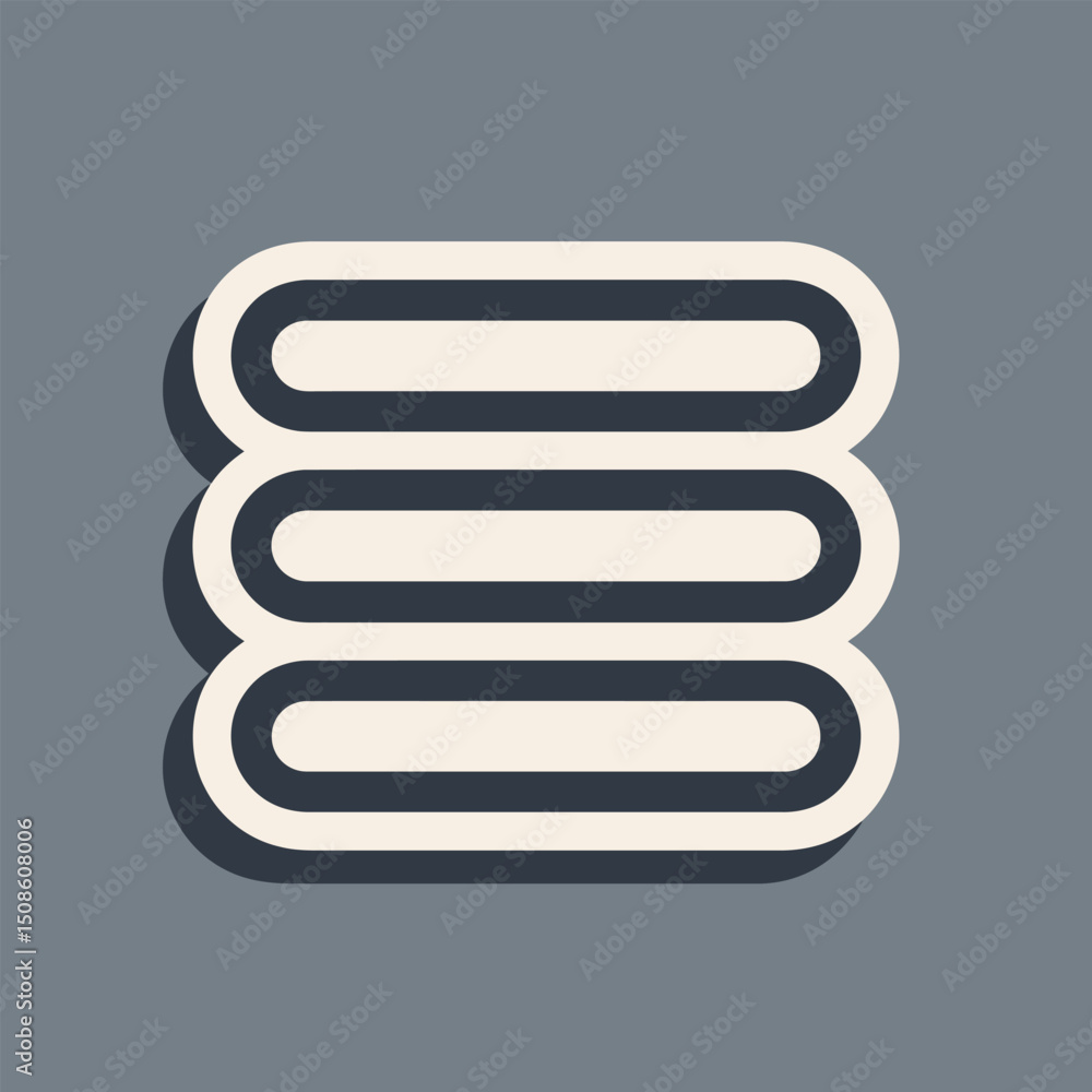 Three stacked white books icon with rounded corners representing learning, education, and knowledge management in a minimalistic design. Three stacked white books icon with rounded corners representing learning, education, and knowledge management in a minimalistic design.