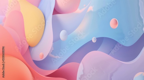 Dreamy Pastel Abstract Background for Social Media – Soft and Aesthetic Design for Digital Content and Branding