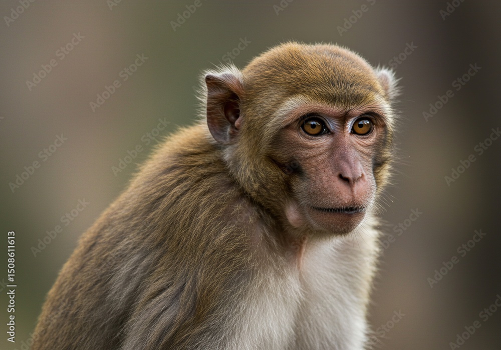 Fototapeta premium Close-up of a monkey, attentive gaze