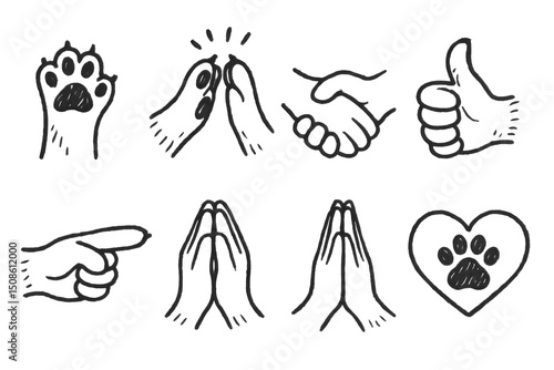 Paw Gesture Icons