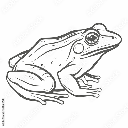 Frog Illustration – Amphibian Line Art