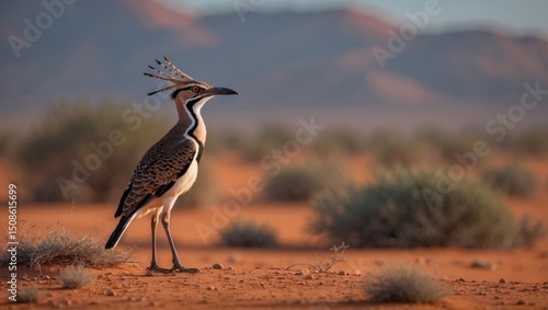 Alaemon alaudipes - Greater Hoopoe-Lark in the semi-desert