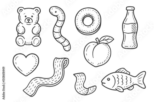 Hand-Drawn Gummy Icons
