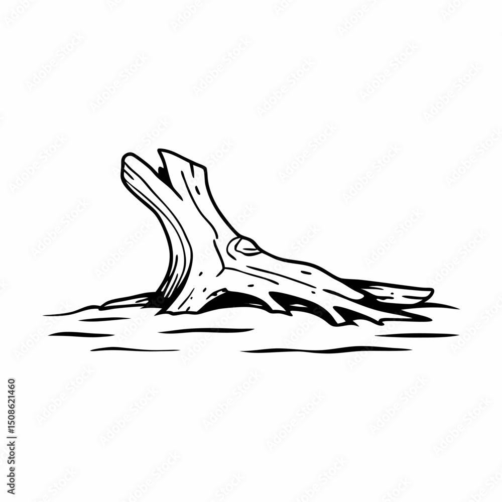 Obraz premium Hand-drawn sketch vector illustration of a woman's silhouette on the beach, symbolizing beauty and fashion