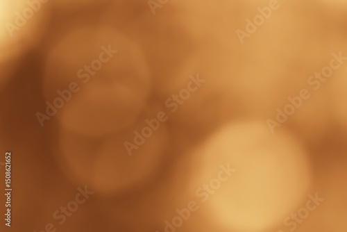 Abstract Brown Bokeh Background with Soft Circular Highlights
