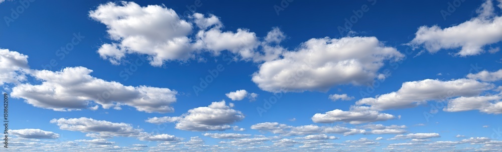 Vast Blue Sky With Fluffy White Clouds Vast Blue Sky With Fluffy White Clouds