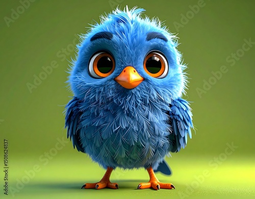 Cute blue bird