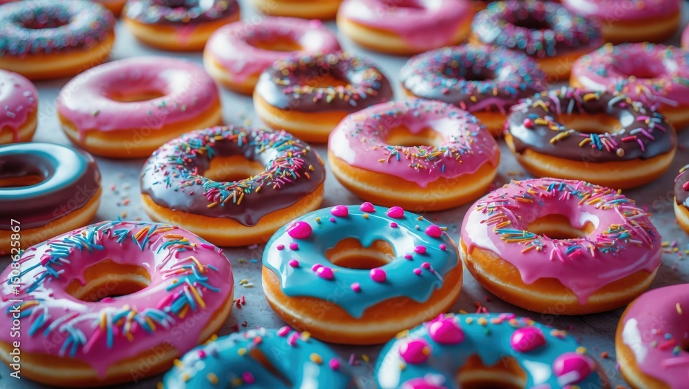Sweet Donuts with empty copy space for text Sweet Donuts with empty copy space for text
