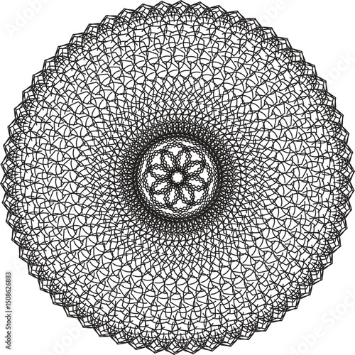 vector round mandala design four