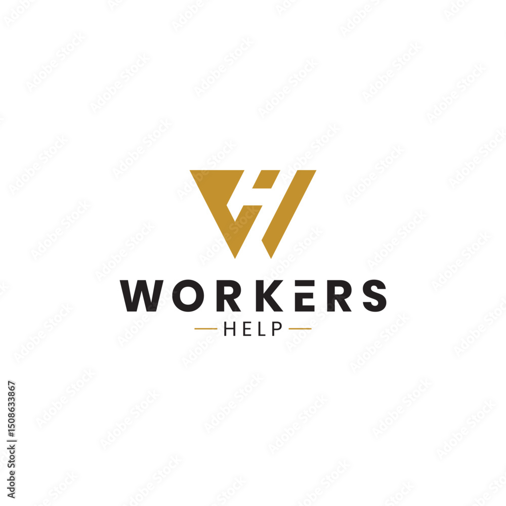 Best W+H logo design Best W+H logo design