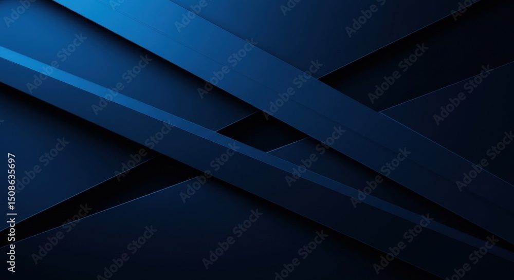 Fototapeta premium Abstract dark blue geometric background with modern design elements and overlapping lines creating a stylish and trendy pattern