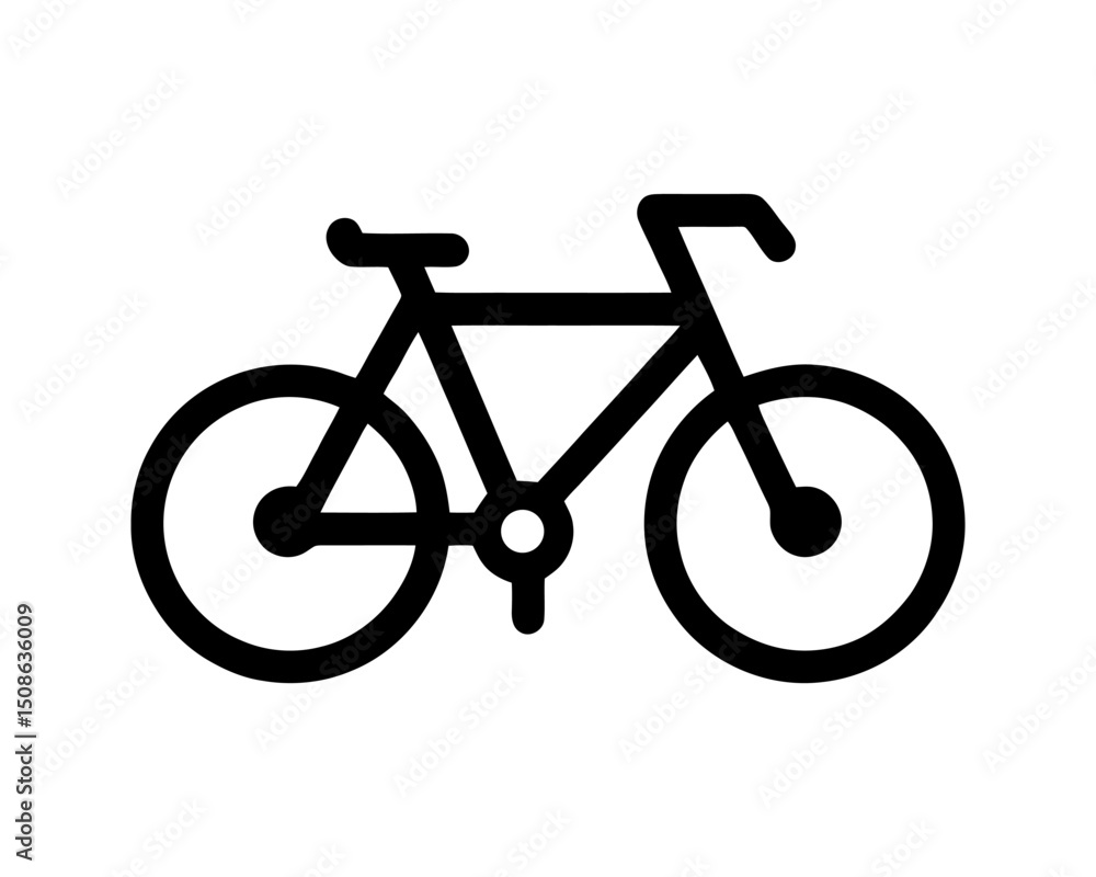 Modern Bicycle Identity Logo In Thin Line Modern Bicycle Identity Logo In Thin Line