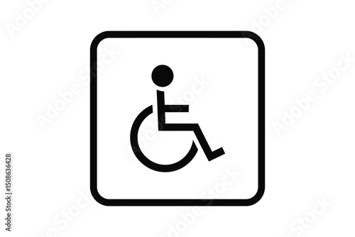 Handicap access sign, accessible icon, disability symbol, universal design