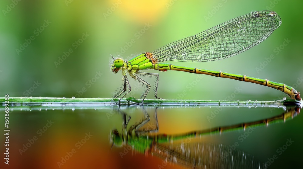 Dragonfly Reflecting on Water Dragonfly Reflecting on Water