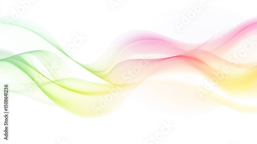 Vibrant flowing wave background in pastel and neon colors with abstract curves and dynamic textures

