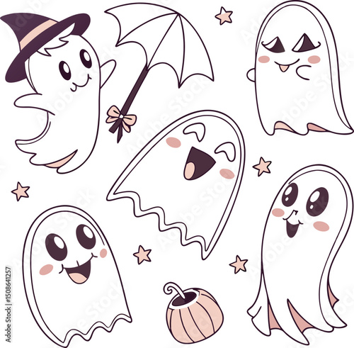 seamless pattern with halloween pumpkins
