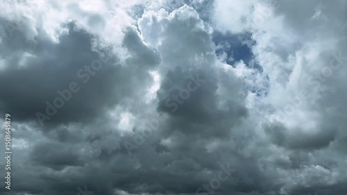Motion controlled time lapse taken of dramatic sky and bad weather with dark clouds. 5