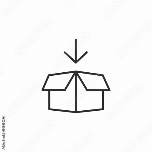 boxing packing icon sign vector