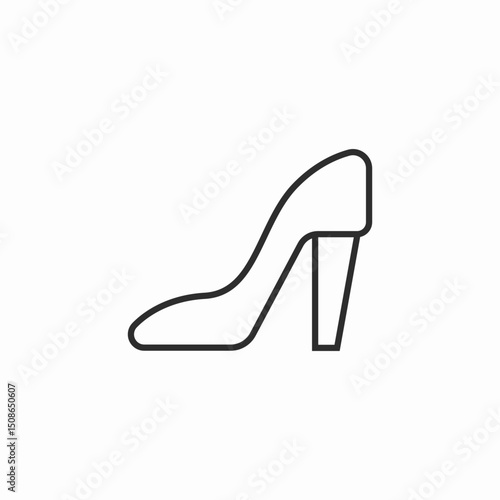 female shoes hills icon sign vector