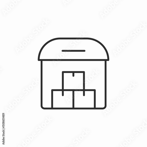 storage warehouse garage icon sign vector