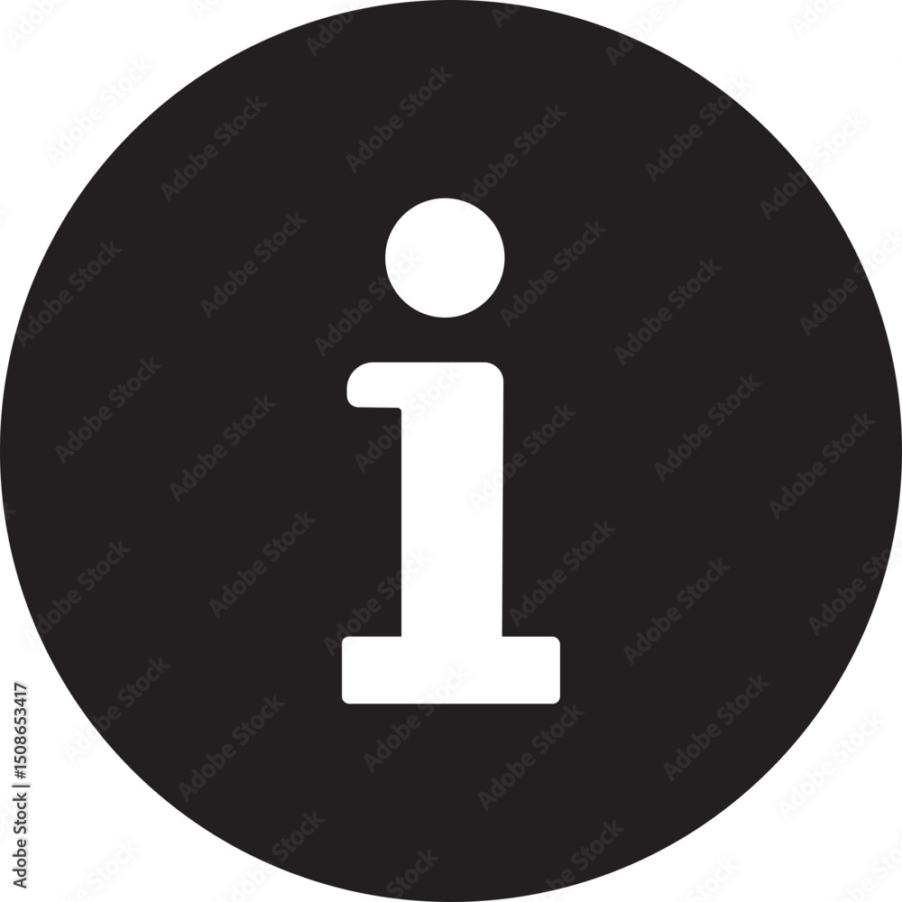 Information button icon. Black round information icon button isolated on transparent background. Info symbol. Information help vector illustration. Information button icon. Black round information icon button isolated on transparent background. Info symbol. Information help vector illustration.