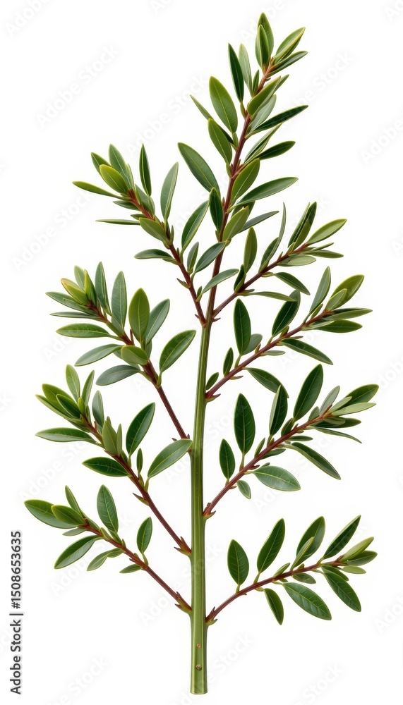 Fototapeta premium a 3d render of rosemary, positioned left, isolated white background
