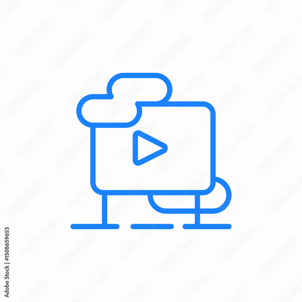 video player icon sign vector video player icon sign vector