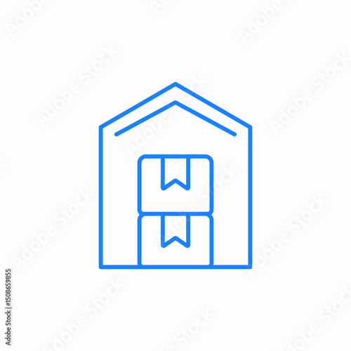 warehouse building icon sign vector