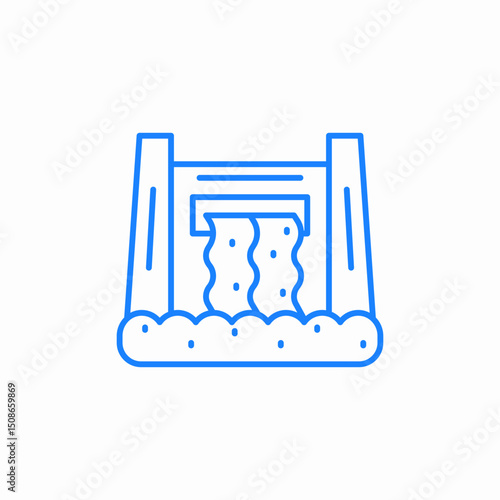 water dam icon sign vector