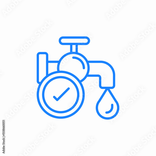 water supply icon sign vector