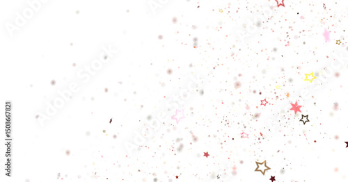 Stars - stars background, sparkle lights confetti falling. magic shining Flying christmas stars on night