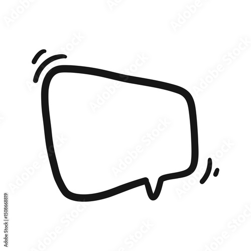 chat bubble icon sketch line art