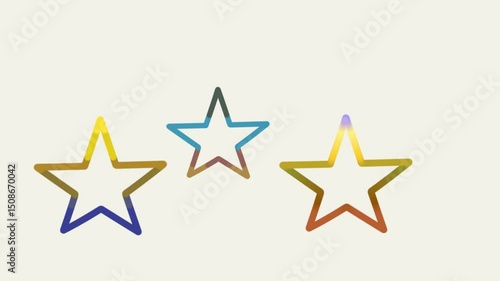 Animation of a shape with several transitions and dynamic color changes.