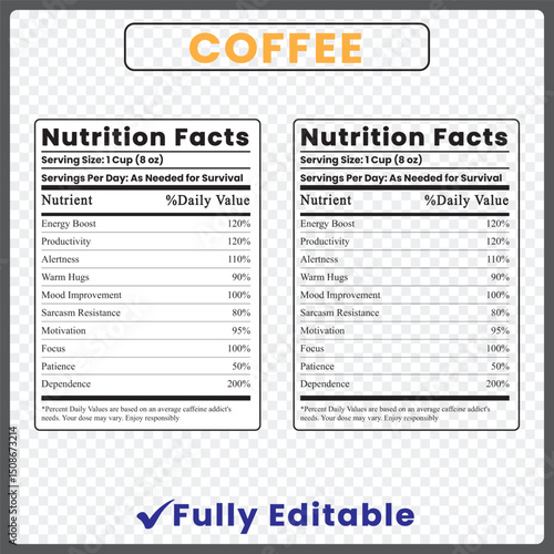 coffee nutrition facts
starbucks nutrition information
coffee nutrition info
nutrition label coffee
nutritional value of coffee