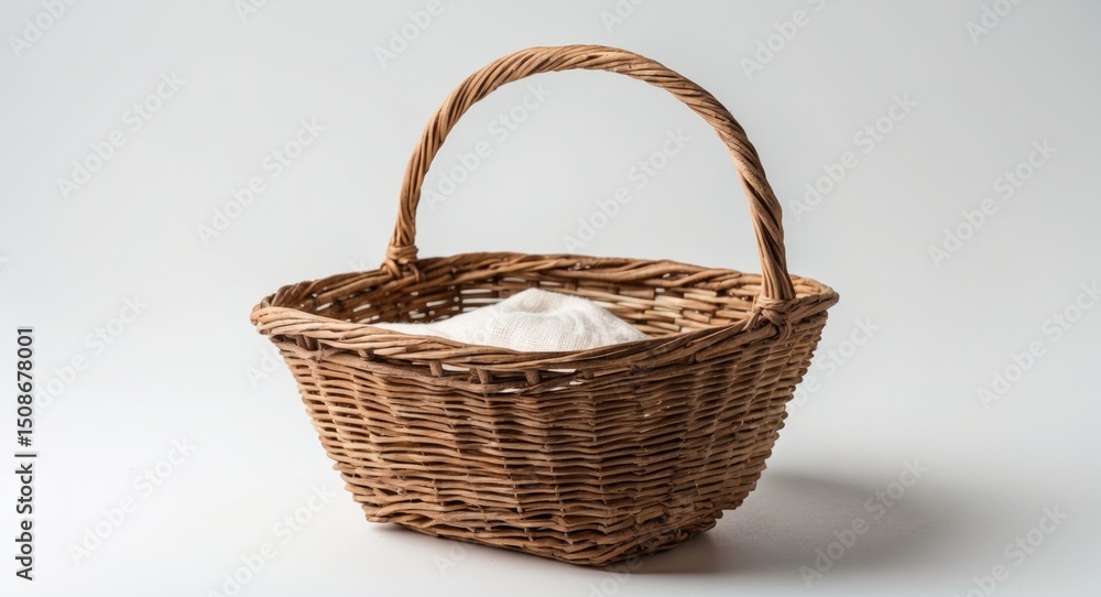 Obraz premium Small basket isolated on white background