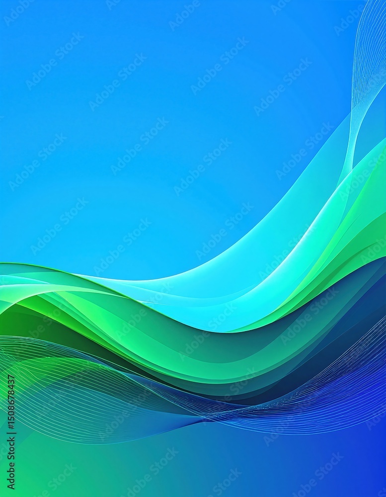 A mesmerizing abstract background featuring flowing waves in vibrant shades of blue and green, creating a sense of tranquility and fluidity. A mesmerizing abstract background featuring flowing waves in vibrant shades of blue and green, creating a sense of tranquility and fluidity.