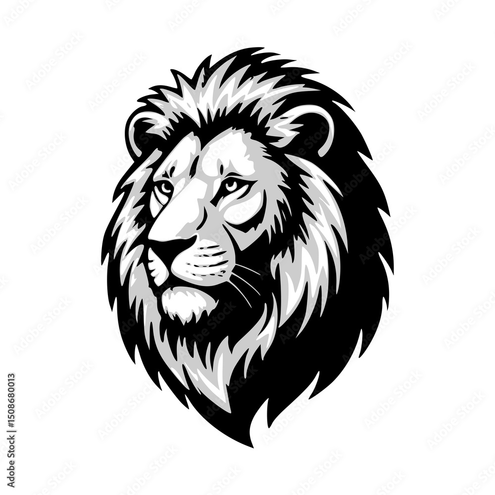 Obraz premium Lion head vector illustration