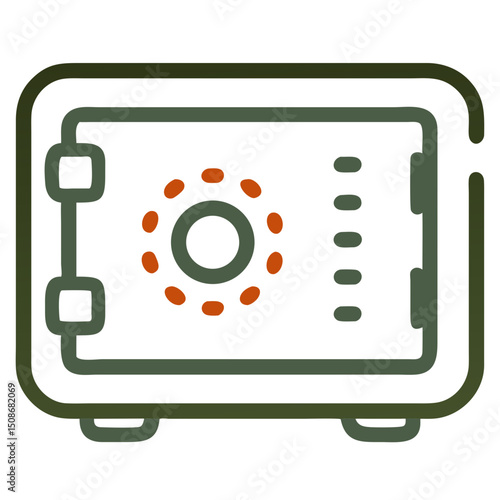 Simple Safe Icon - A Reliable Symbol of Security and Valuables Storage