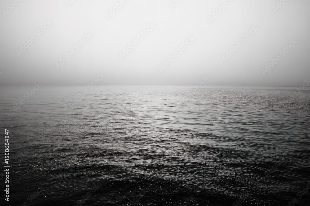 Misty Gray Ocean Horizon Misty Gray Ocean Horizon
