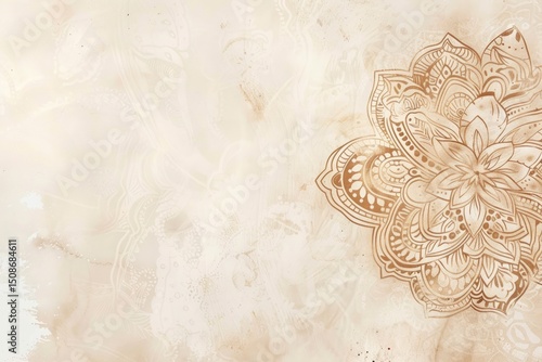 Vibrant and detailed illustration of traditional Indian henna designs, perfect for Diwali festivities. The intricate patterns and motifs are a testament to the rich cultural heritage of India