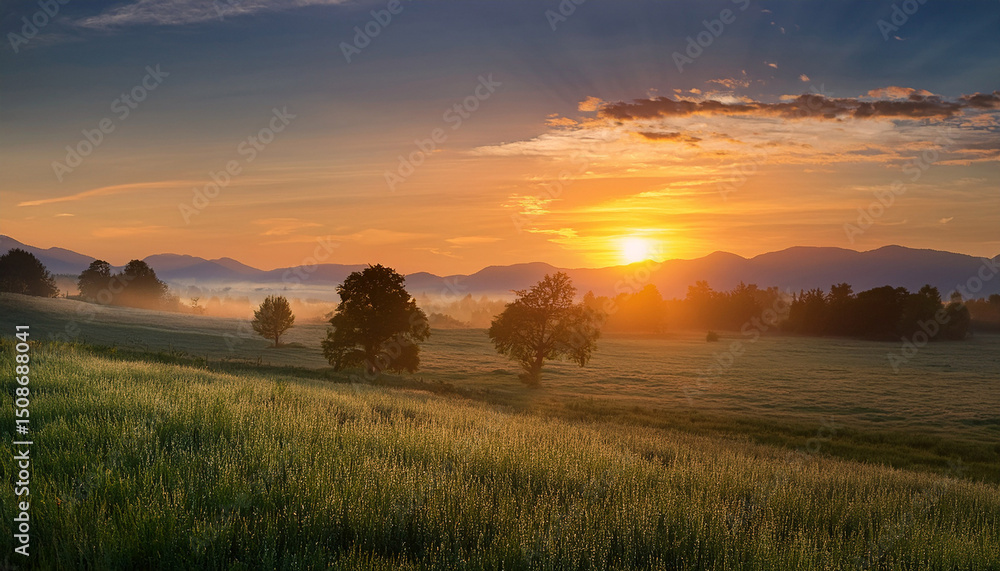 Naklejka premium early morning wallpaper