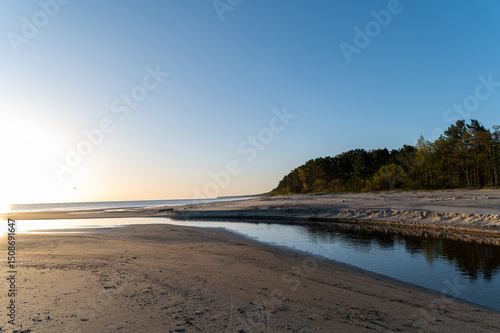 Wallpaper Mural Coastal view at sunrise with a winding river and lush trees along the shore Torontodigital.ca