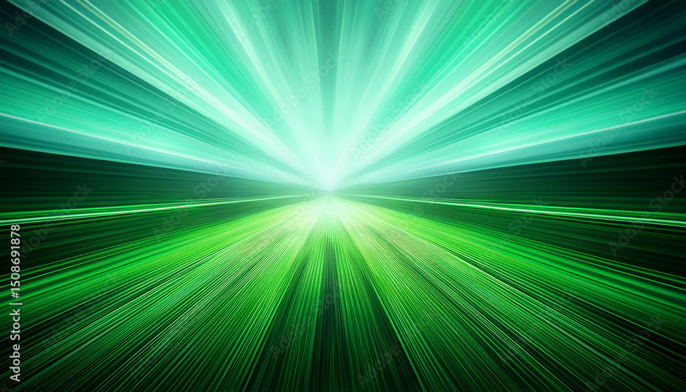 abstract background with green rays generative ai abstract background with green rays generative ai