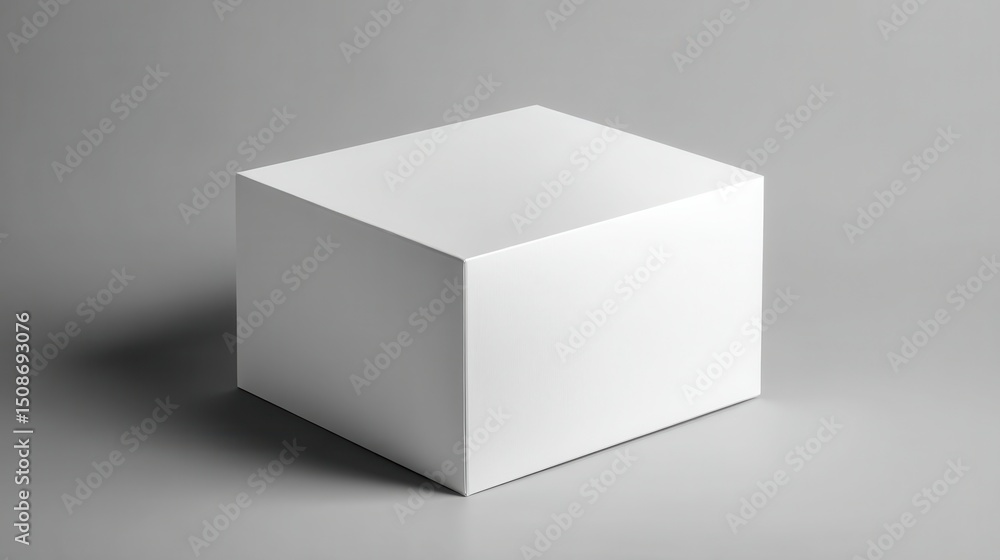 Ultra quality image of blank white box mockup on gray background. Ultra quality image of blank white box mockup on gray background.