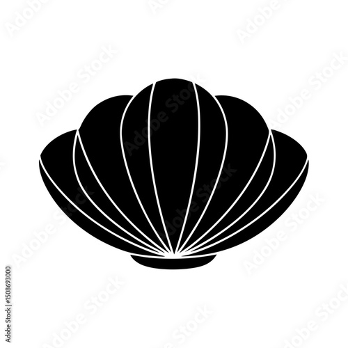 clam icon vector flat and clean look isolated on