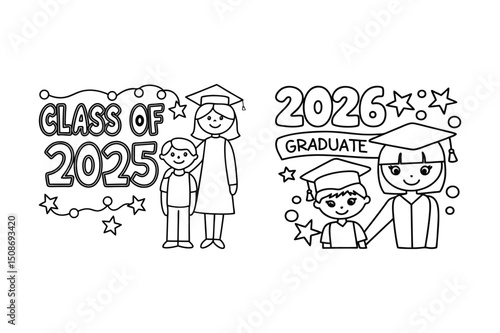 Graduation Outline Celebrating the Class of 2025