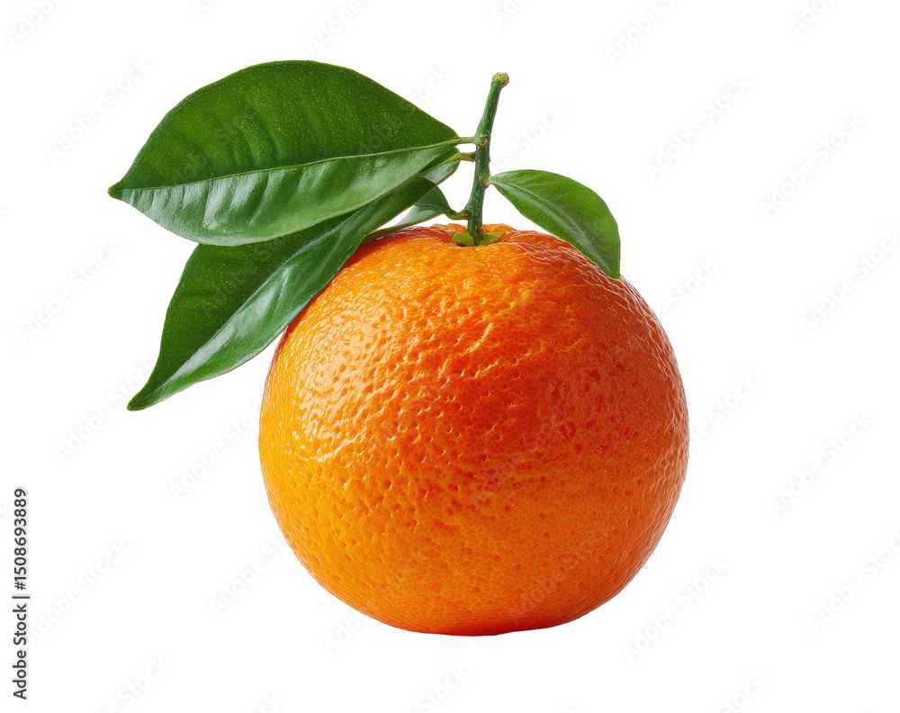 Fresh Mandarin Orange with Leaves Isolated on Transparent Background for Design Projects Fresh Mandarin Orange with Leaves Isolated on Transparent Background for Design Projects