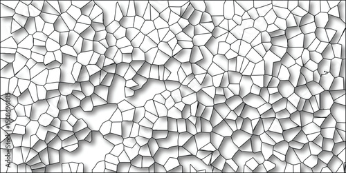 Abstract polygon pattern seamless texture with soft shadows and outlines a modern design element